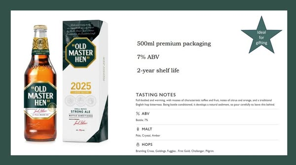 Old Master Hen 2025 - Greene King | BrewHunter